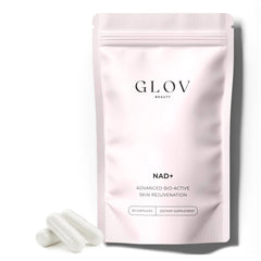 Glov Beauty NAD+ Plus Capsules bottle for easy daily regimen and skin support.