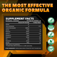 Glucobio Orange Electrolyte Gummies bottle highlighting fruity flavor and energy support.