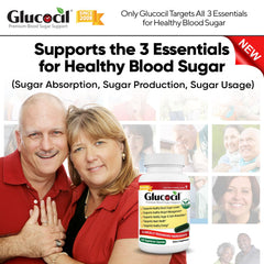 Glucocil label close-up highlighting berberine and mulberry leaf.