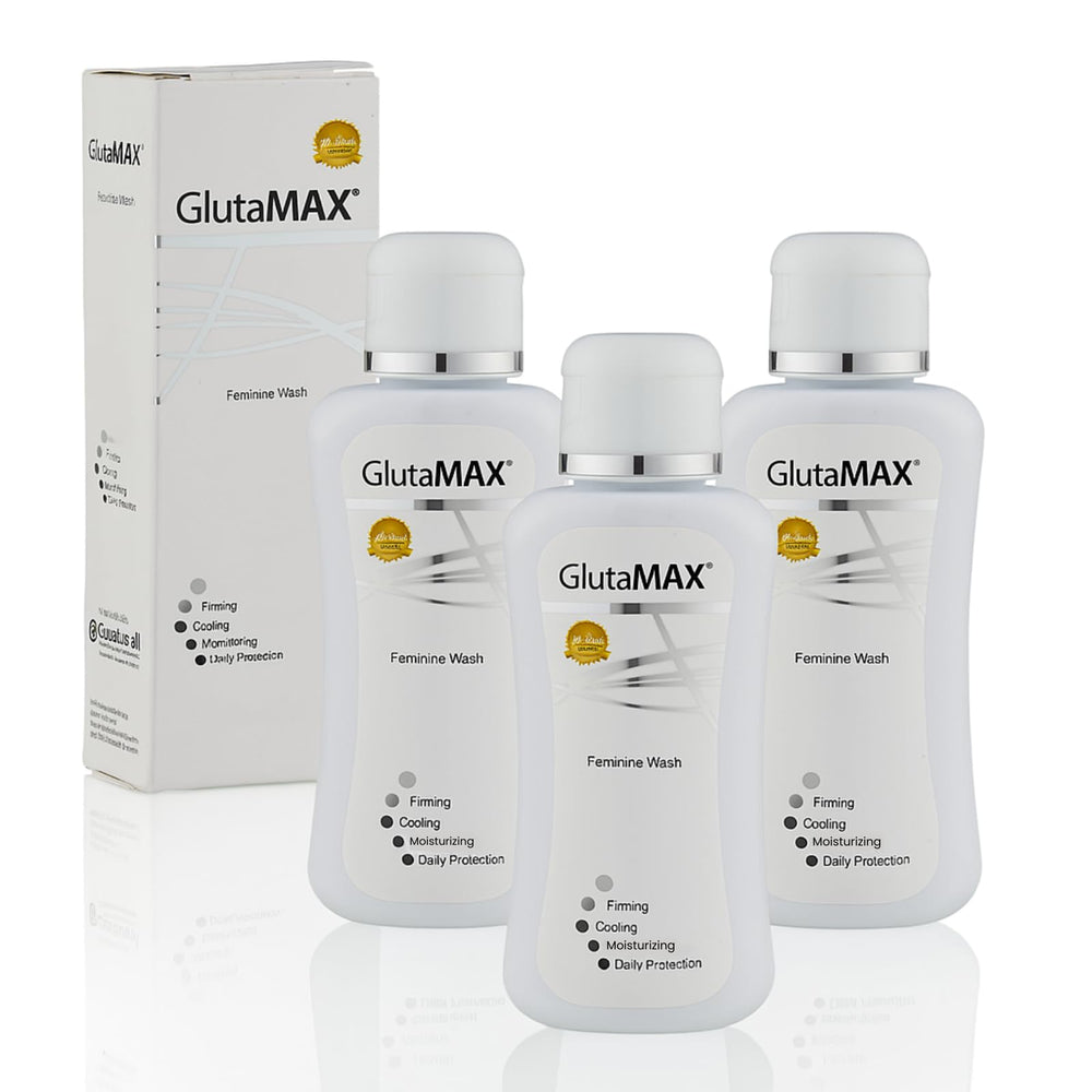 GlutaMAX Tone and Firm Wash bottle ready for travel, offering daily freshness.