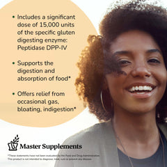 GlutaStim ingredients graphic illustrating Peptidase DPP-IV and AstraZyme