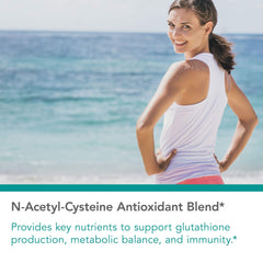 Glutathione precursor capsule indicating daily antioxidant support.