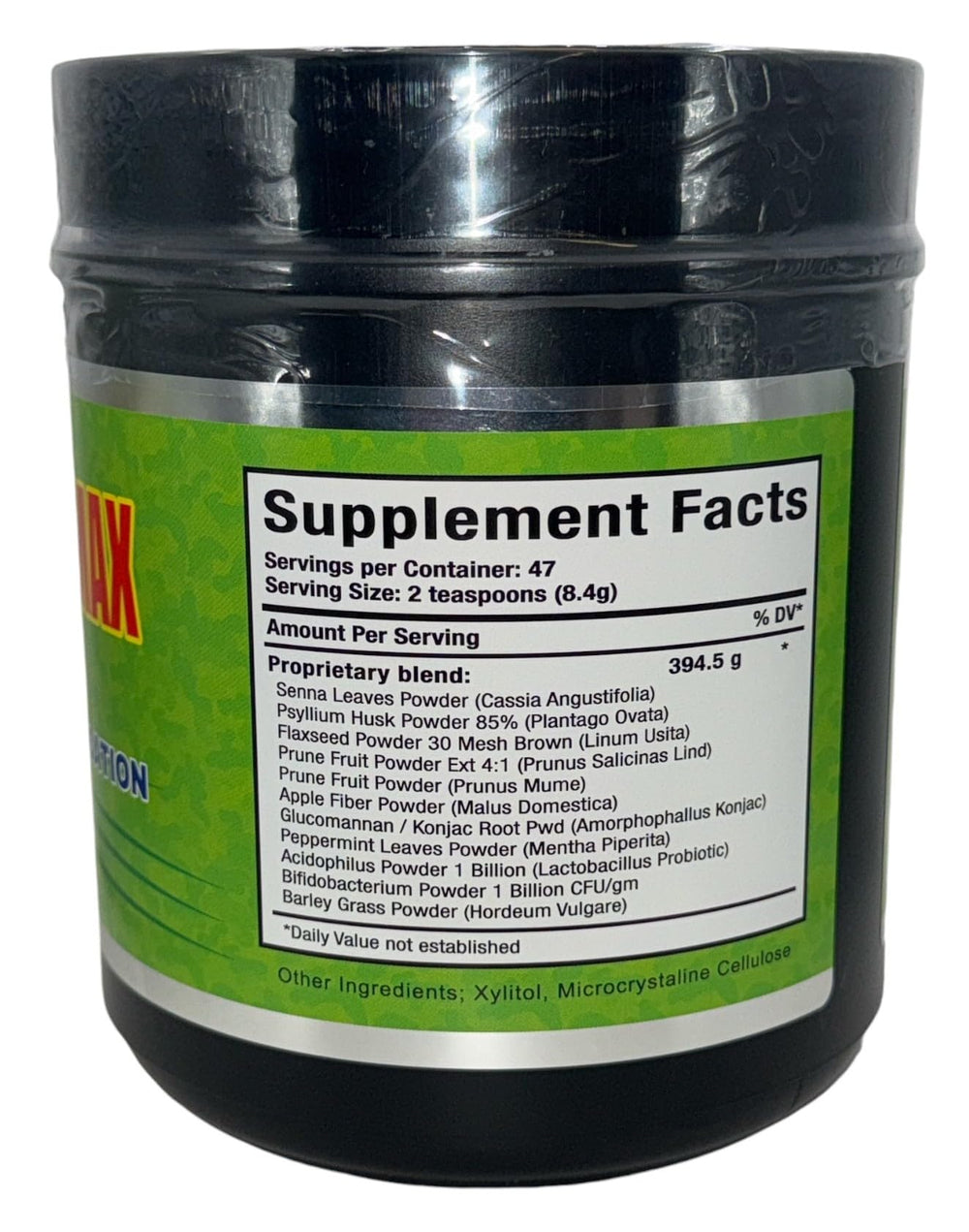 G.M.J Fibra 18 Super Max powder stirred into a smoothie.