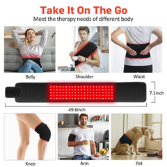 GMOWNW belt wrap 7x50 inch area covers neck to feet for flexible treatment
