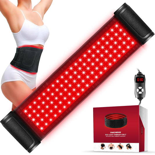 GMOWNW red light belt setup for convenient full-body therapy at home