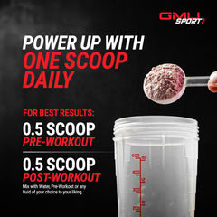 GMU SPORT Creatine HMB powder athlete preparing for workout