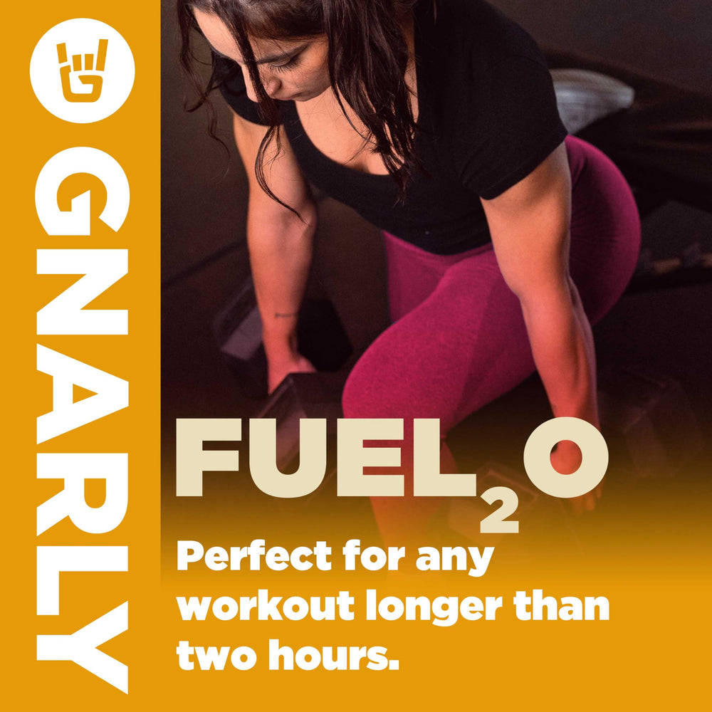 Gnarly Fuel2O ready-for-race bottle setup for training sessions