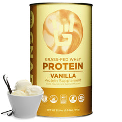 Gnarly Nutrition vanilla whey protein powder bag with 25 g protein per serving for post-workout recovery.