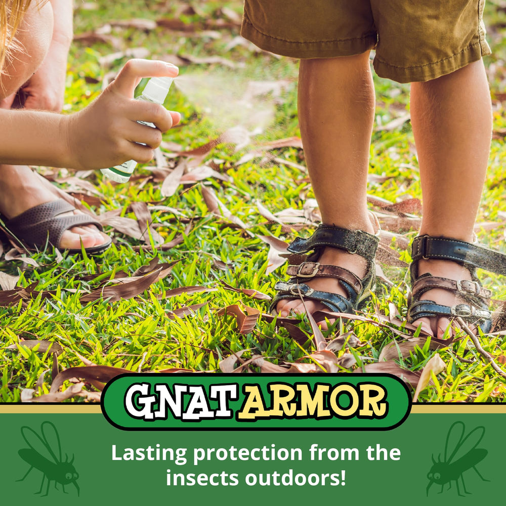 Gnat Armor outdoor family use demonstrates quick application before play