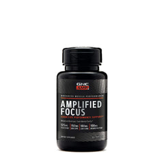 GNC AMP Amplified Focus tablets bottle supports study focus and workout clarity