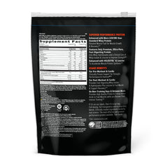 GNC AMP Wheybolic powder scoop ready for quick protein intake after training.