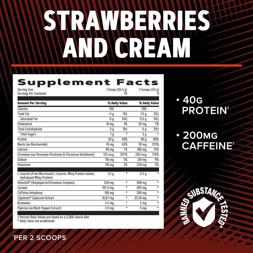 GNC AMP Wheybolic Ripped during pour into shaker for fast shakes