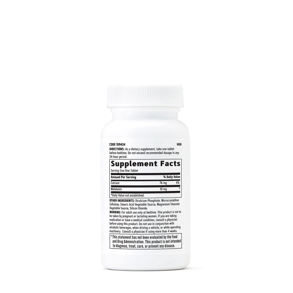 GNC Melatonin 3mg Twin Pack bottle label shows 76 mg calcium