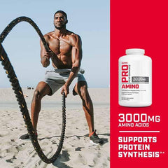 GNC Pro Performance Amino 3000 softgels closeup for daily protein building