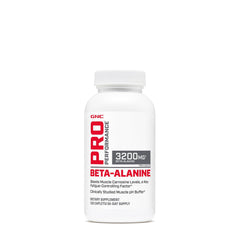 GNC Pro Performance Beta-Alanine bottle front view suggesting endurance support during workouts.