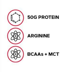 GNC Pro Performance Weight Gainer double chocolate powder dissolving in milk.