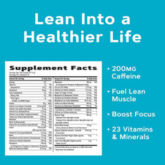 GNC Total Lean Lean Shake Burn Chocolate Fudge bottle back shows 30 g protein and 6 g fiber.