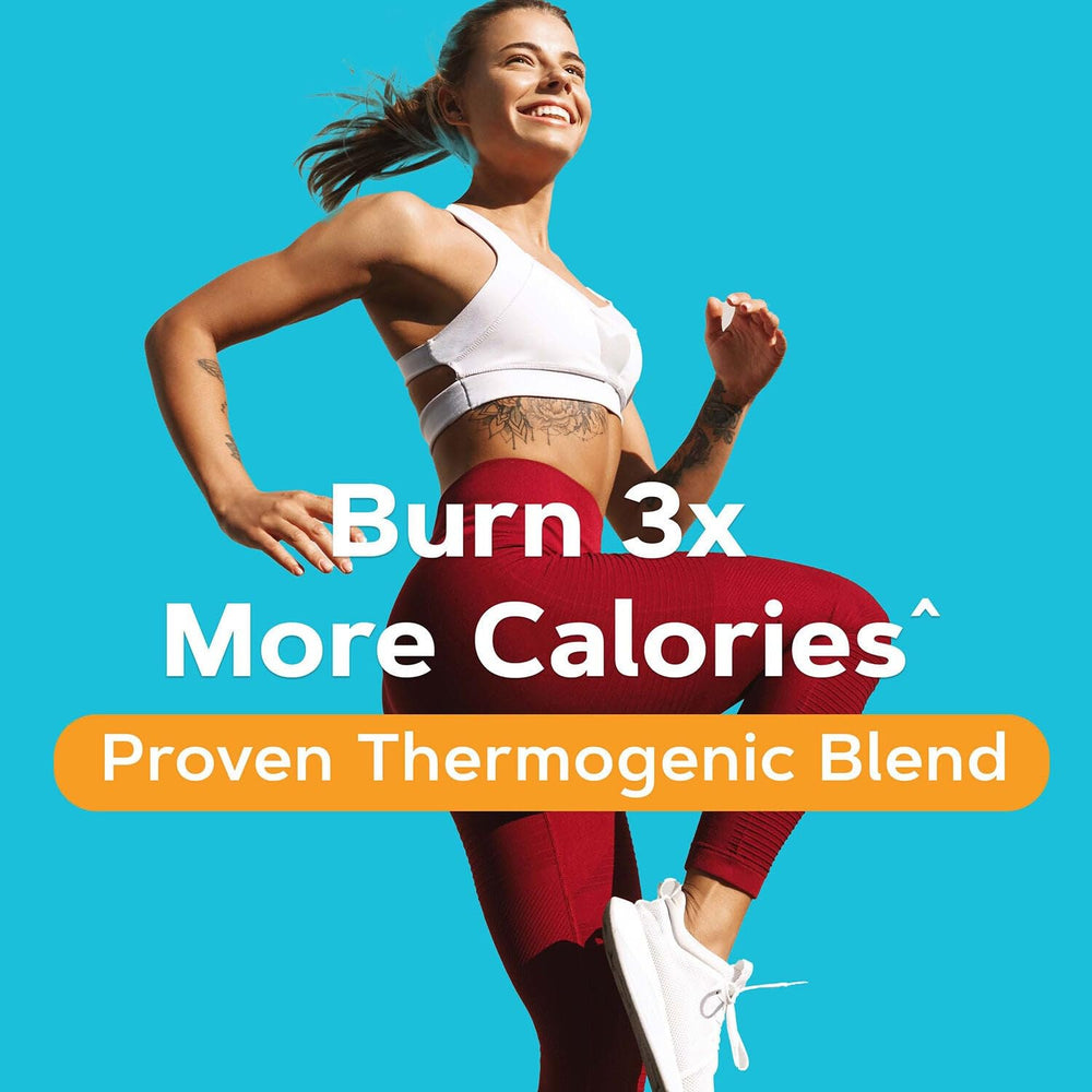 GNC Total Lean Burn Chocolate Fudge label highlights protein, caffeine, and vitamins.