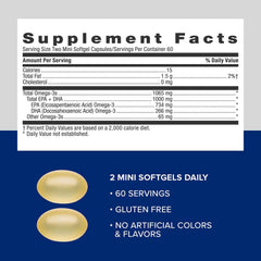 GNC Triple Strength Fish Oil purified to reduce mercury and contaminants