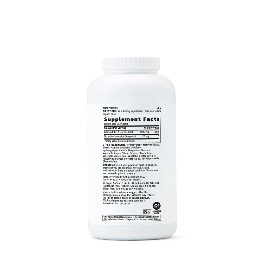 GNC Vitamin C 1000 mg capsules for immune support.
