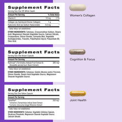GNC Vitapak fish oil softgels supporting brain, heart, and eyes.