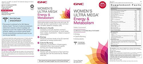 GNC Women's Ultra Mega Energy packaging box, supports your daily routine
