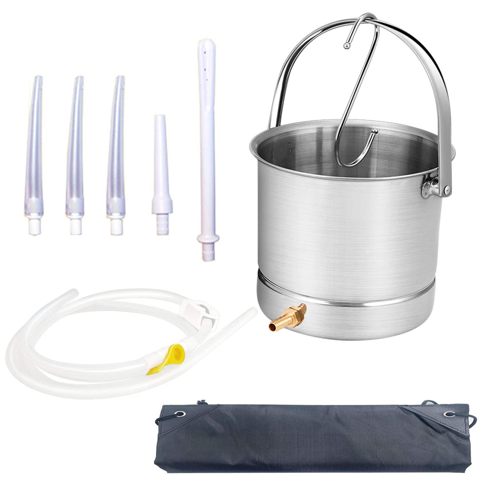 GNEGKLEAN enema kit stainless steel bucket 2qt for durable at home sessions.