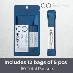 Go Mouthwash travel packets bulk collection ideal for hotel guest bathrooms.