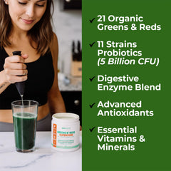 GOBIOTIX Greens Powder mango serving for fruity wellness