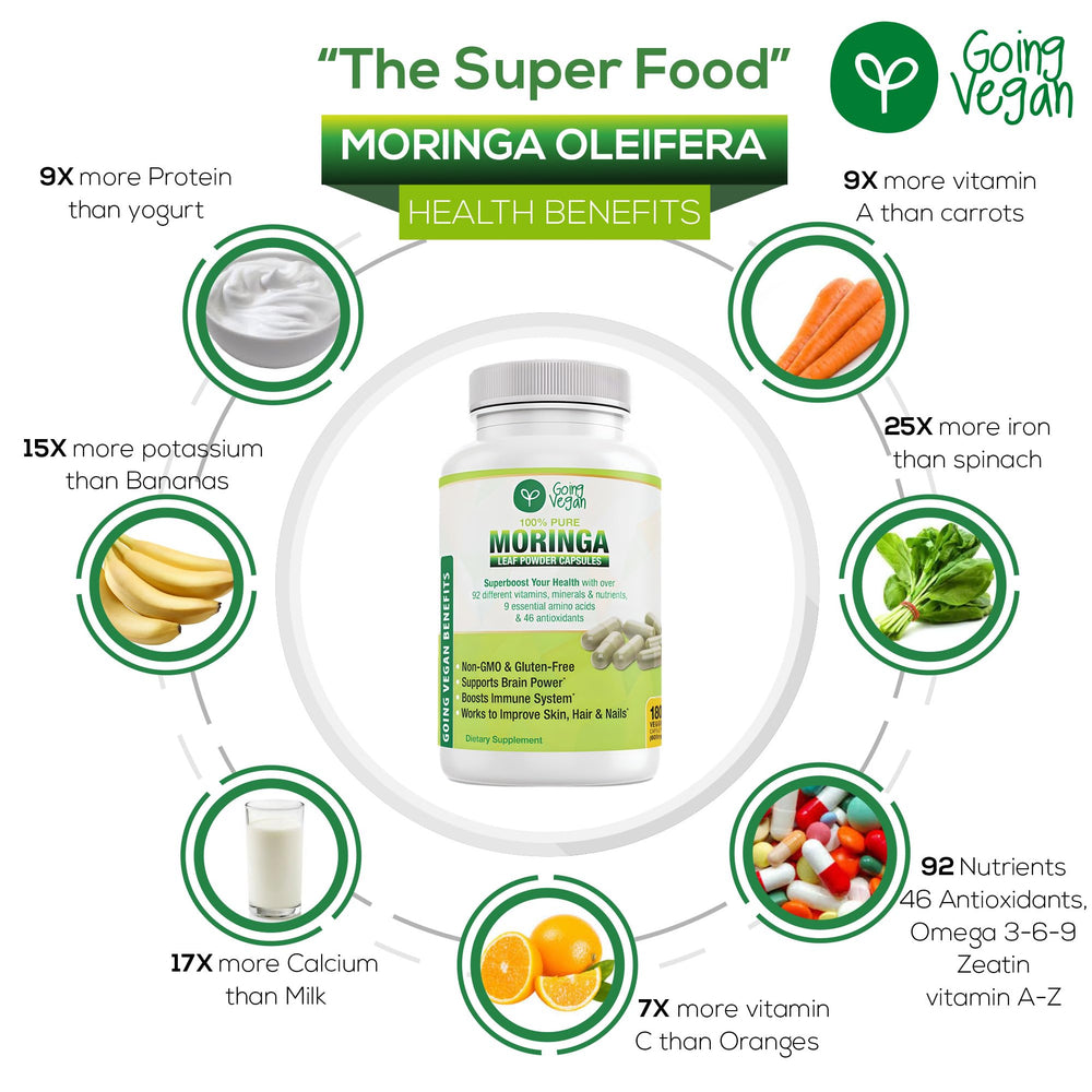 Going Vegan Moringa leaves green bundle reflects natural source of nutrients.