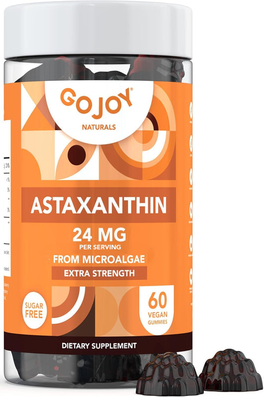 GOJOY NATURALS Astaxanthin gummies pack highlights convenient daily antioxidant use