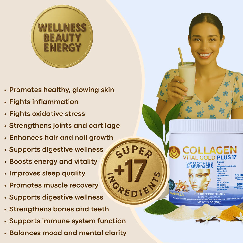 Gold Vital Life blend dissolving in liquid for quick daily use
