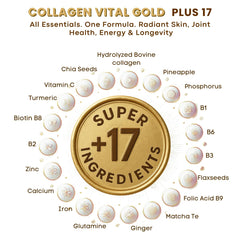 Gold Vital Life collagen powder mint-lemon jar highlights refreshing flavor and wellness