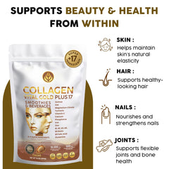 Gold Vital Life collagen powder mixing in water demonstrates easy dissolution for daily use.