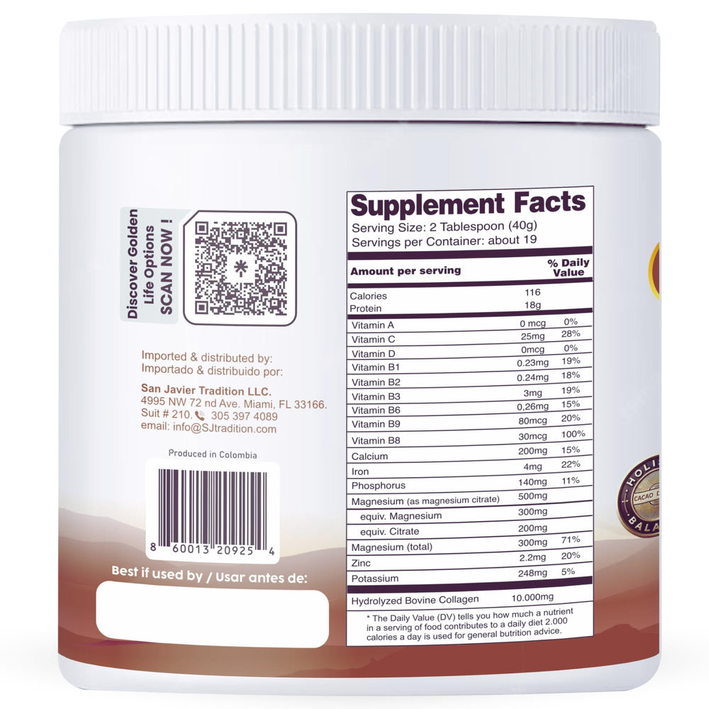 Gold Vital Life collagen powder vanilla bottle shows easy daily mix and flavor