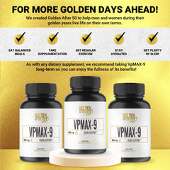 Six-bottle Golden After 50 VPMax-9 packaging display