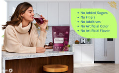 Golden Morning Juice glass with prepared smoothie shows vibrant color