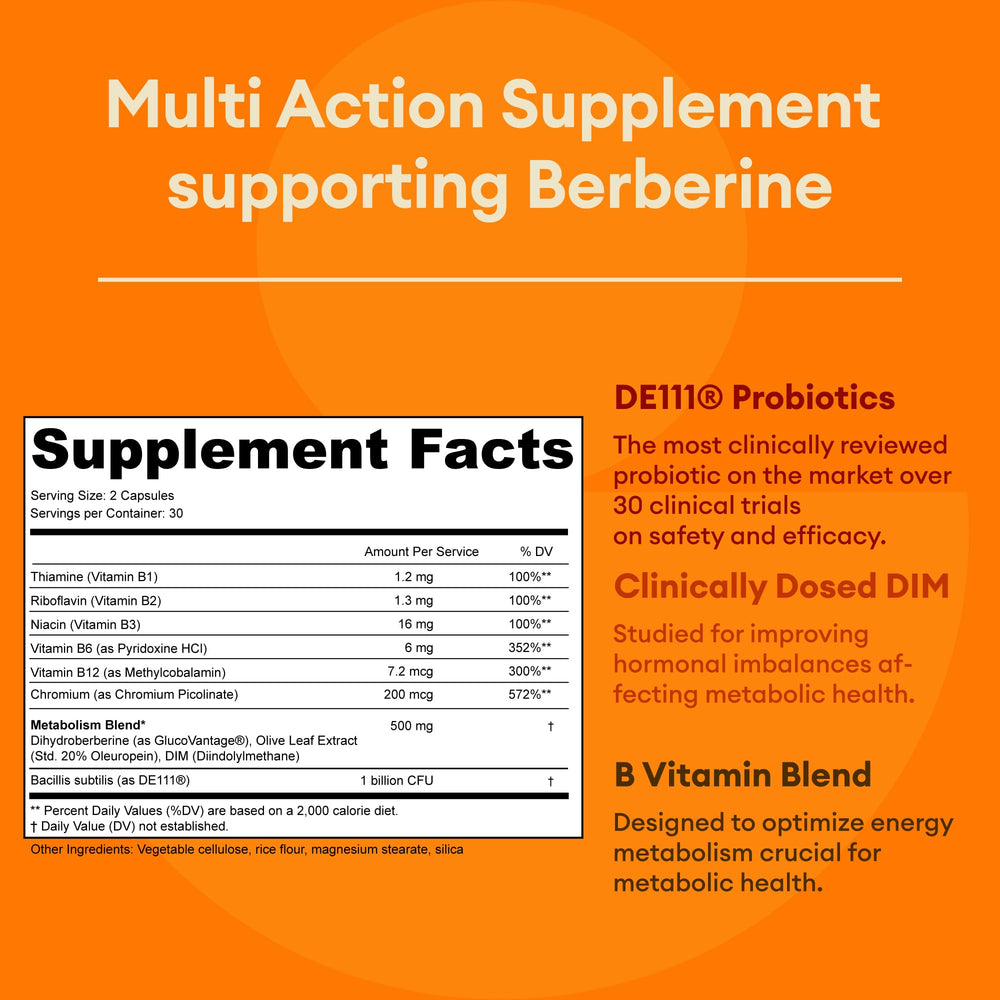 GoldenRoot GLDN Berberine bottle back label displays ingredients and usage details for absorption.