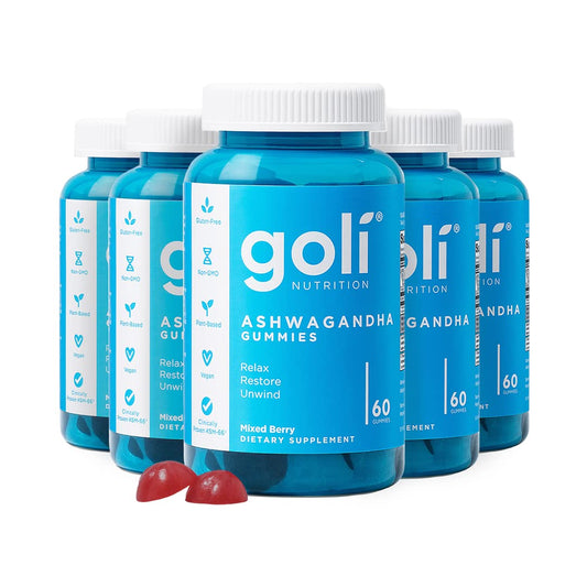 Goli Ashwagandha Gummies bottle front view for daily wellness