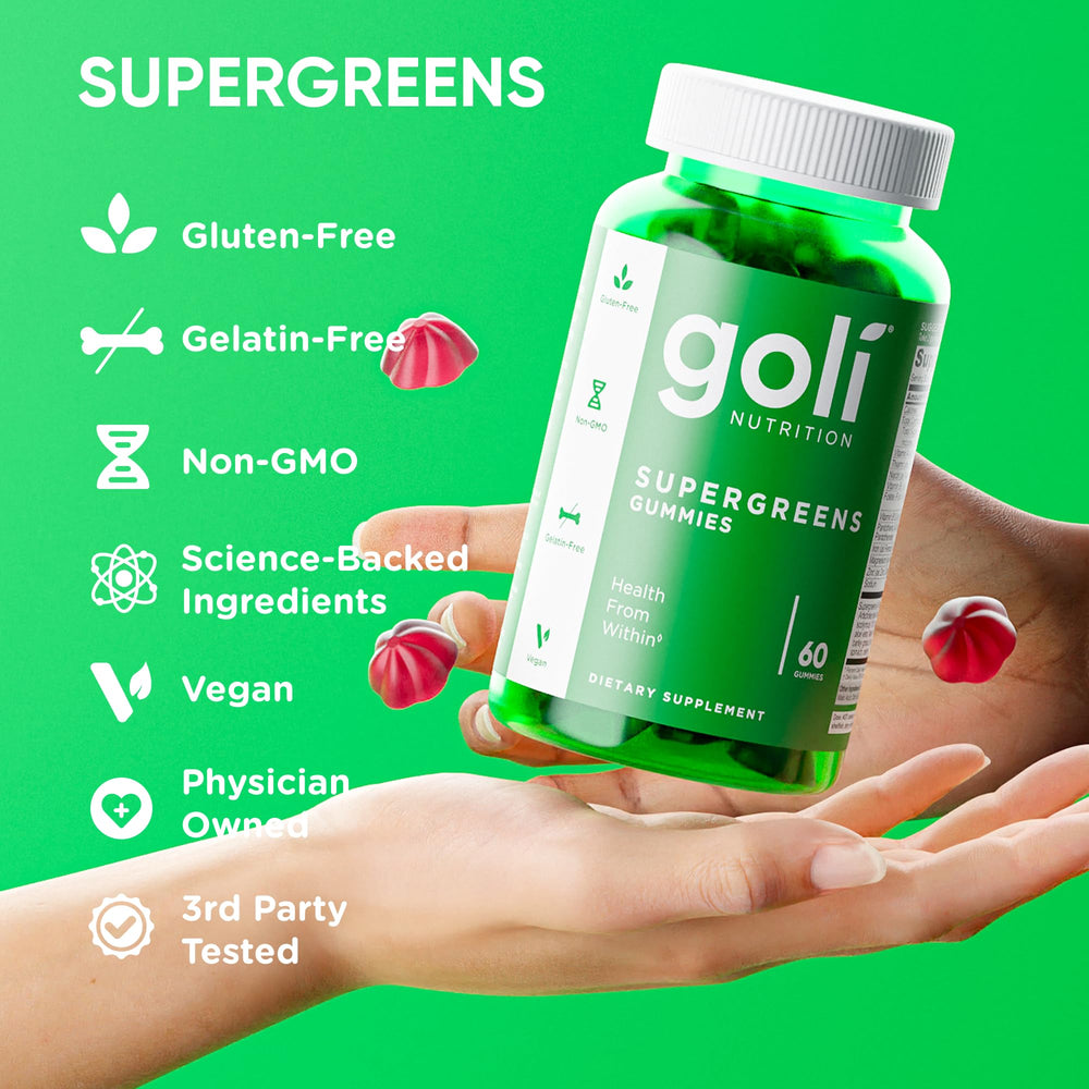 Goli gummies two daily servings, easy routine for consistency.