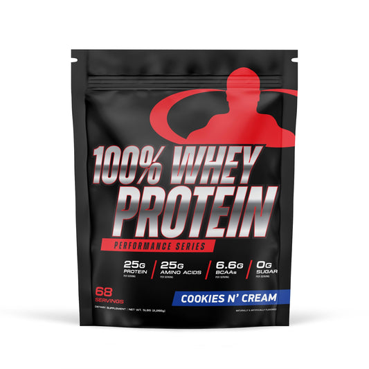 Goliath Labs whey powder tub ready for post-workout fueling.