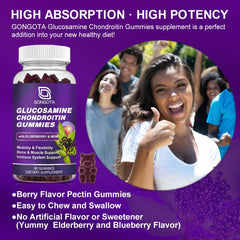 GONGOTA nutrition label closeup notes non-GMO and gluten-free features.