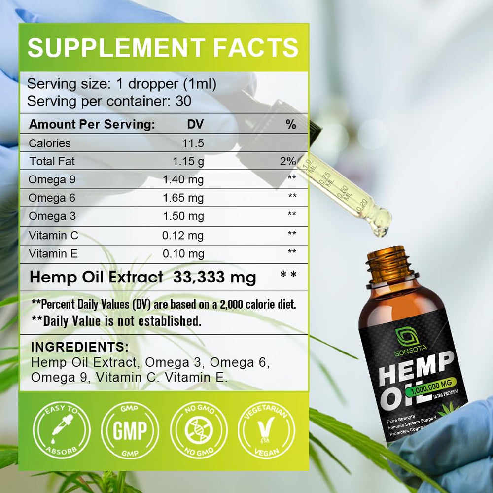 Close-up of GONGOTA hemp oil reveals rich amber color.