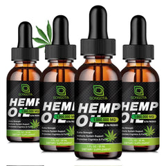 GONGOTA hemp oil bottle with dropper supports relaxation and sleep.