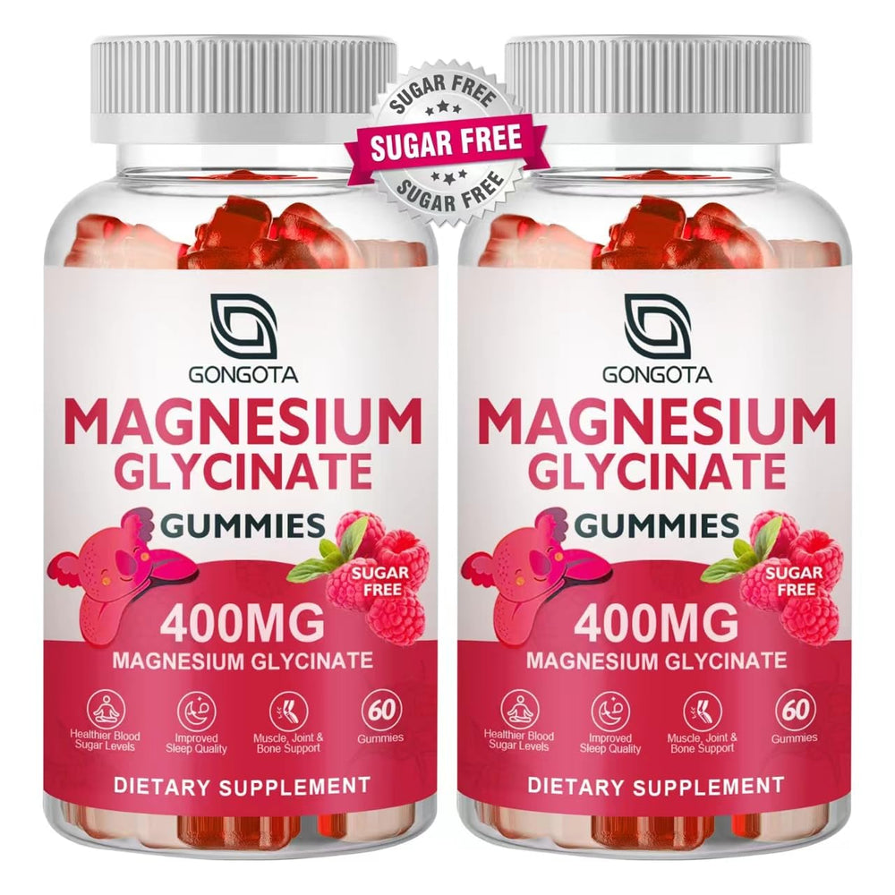 GONGOTA Magnesium Glycinate Gummies bottle promotes calm and restful evenings.