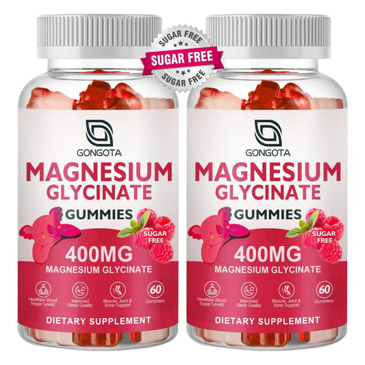 GONGOTA Magnesium Glycinate Gummies bottle promotes calm and restful evenings.