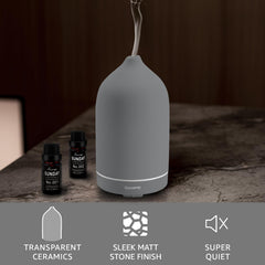 Gooamp ultrasonic diffuser in action delivering a fine mist for fresh air.