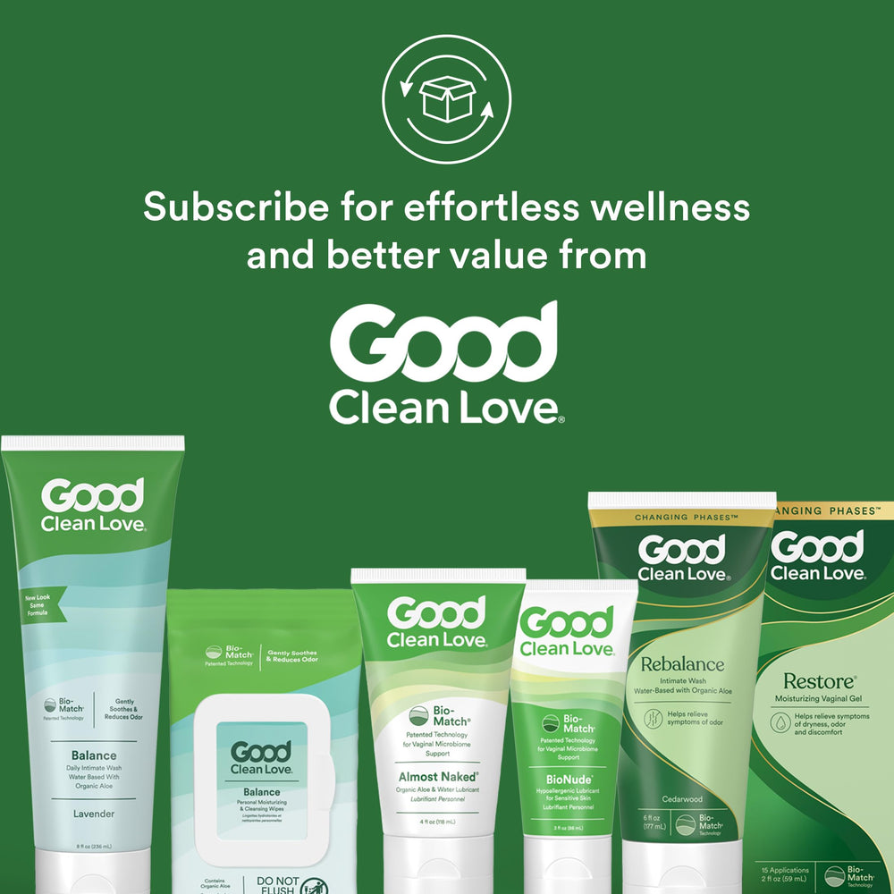 Fragrance-free label on Good Clean Love Rehydrate for sensitive users