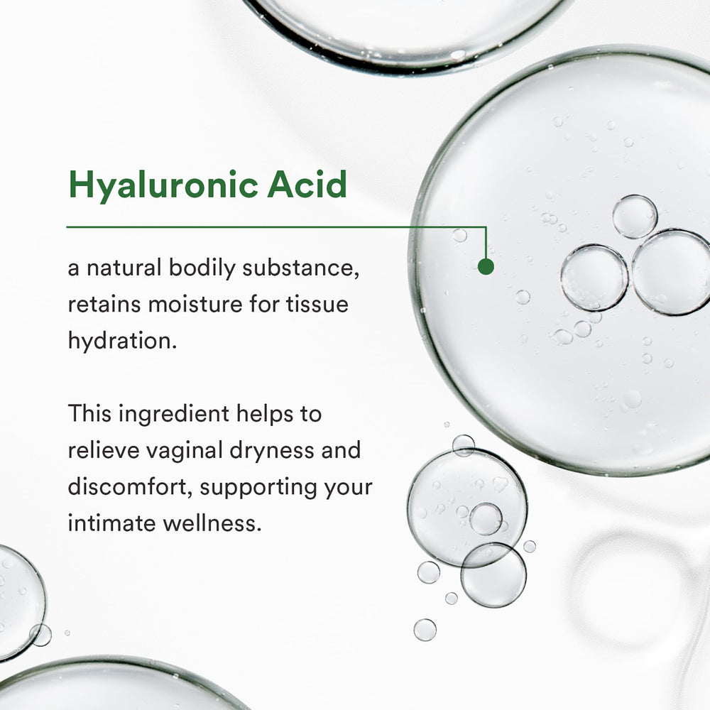 Good Clean Love Rehydrate hyaluronic acid hydrates and helps maintain moisture.