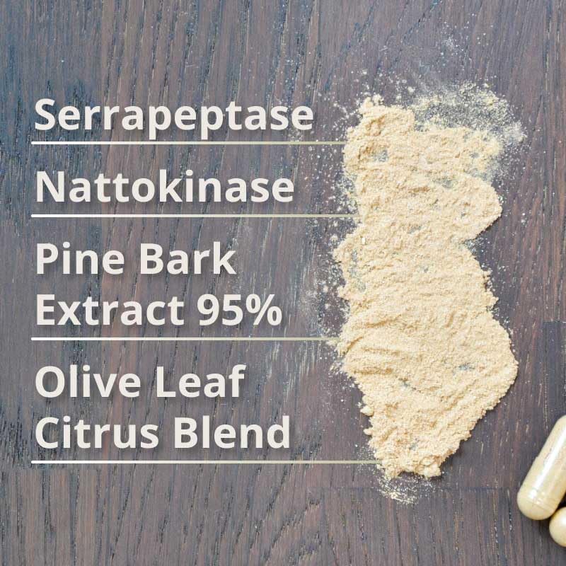GOOD HEALTH NATURALLY ALLCLEAR serrapeptase and nattokinase capsules, delayed release for steadier support